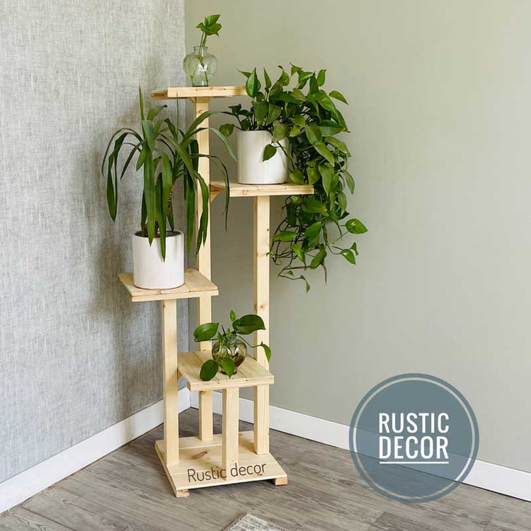 پایه گلدان چوبی