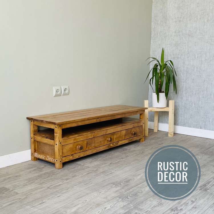 میز تلویزیون چوبی ساده و شیک