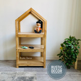 ویترین اسباب بازی اتاق کودک کلبه ای از نمای جلو