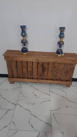 تصویر ارسالی مشتری از کاور شوفاژ چوبی با شعمدان سنتی