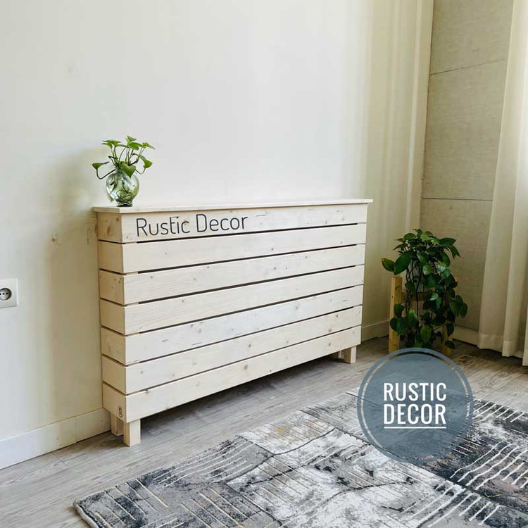 کاور شوفاژ چوبی با رنگ کرم