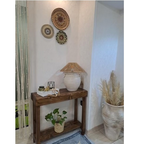 عکس ارسالی مشتری از کنسول چوبی ساده و شیک