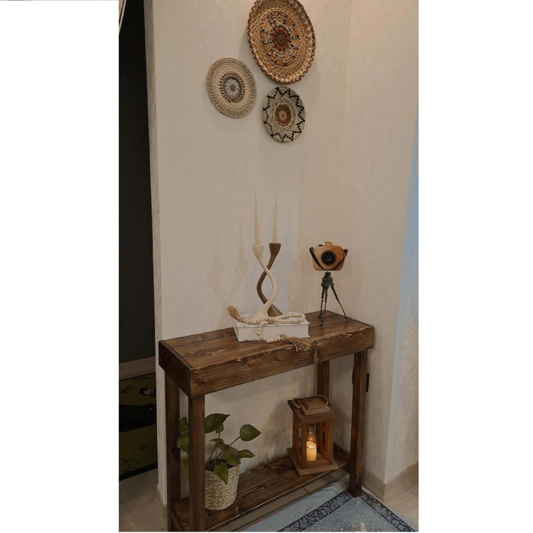 عکس ارسالی مشتری از کنسول چوبی ساده و شیک