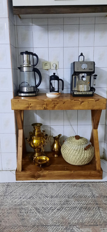 عکس ارسالی مشتری از کنسول چوبی