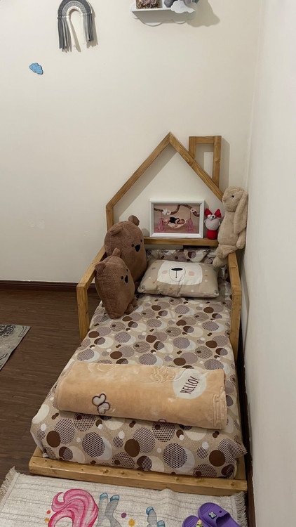 عکس ارسالی مشتری از تخت خواب کودک به سبک مونته سوری