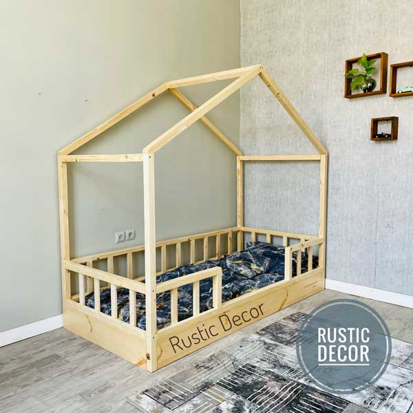 تخت خوا ب نوزاد کلبه ای