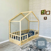 عکس تخت خواب کلبه ای