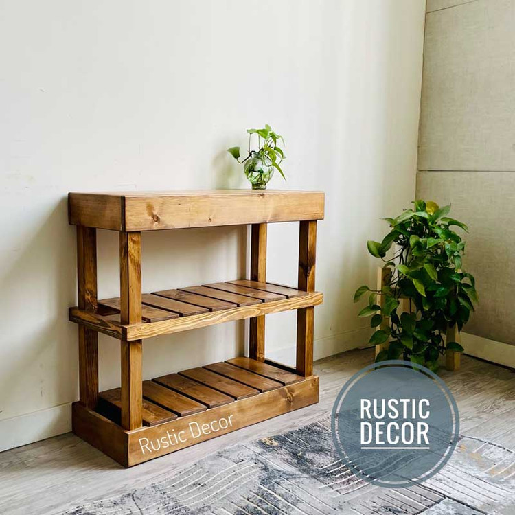 جاکفشی چوبی روستیک دکور