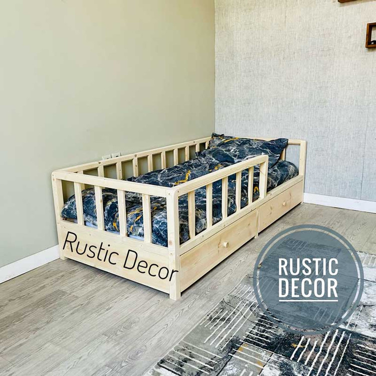 تخت خواب نوزاد دخترانه نمای پایین تخت