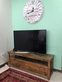عکس ارسالی مشتری از میز تلویزیون چوبی جدید