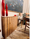 عکس ارسالی مشتری از کاور شوفاژ چوبی در محیط خانه