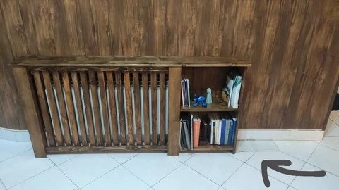 عکس ارسالی مشتری از کاور شوفاژ چوبی