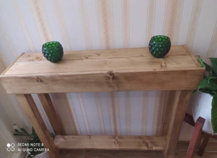 عکس ارسالی مشتری از کنسول چوبی