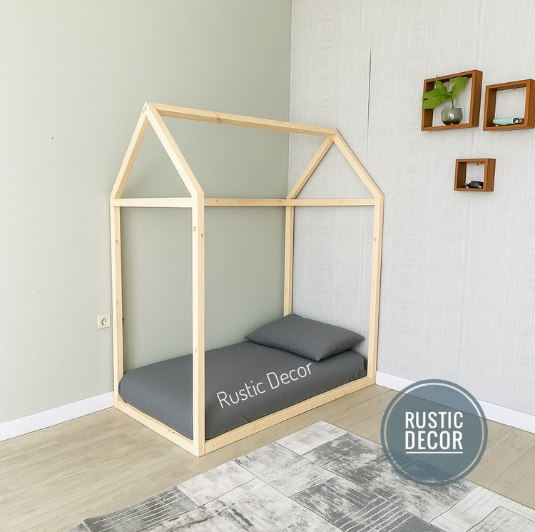 تخت خواب پسرانه کلبه ای