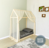 تخت خواب کلبه ای ساده