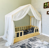 دکور کردن تخت خواب کودک مدل کلبه ای