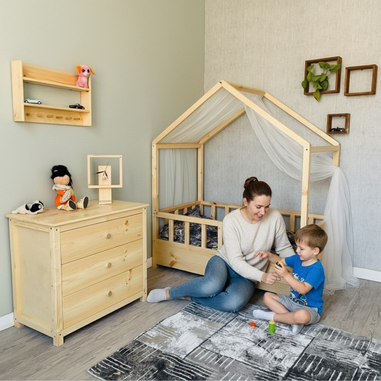 عکس ارسالی مشتری از تخت خواب نوجوان با دکور زیبا و جذاب