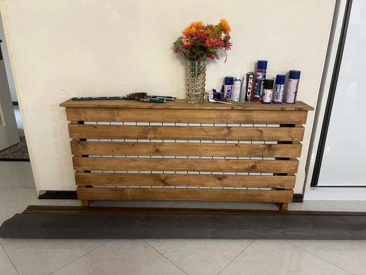 عکس ارسالی مشتری از کاور شوفاژ چوبی