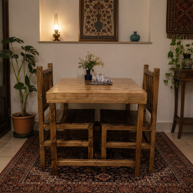 میز ناهار خوری دونفره در خانه ایرانی